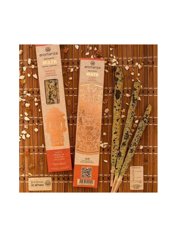 Maya-Orangen- und Pfeffer-Räucherstäbchen. Aromanza.