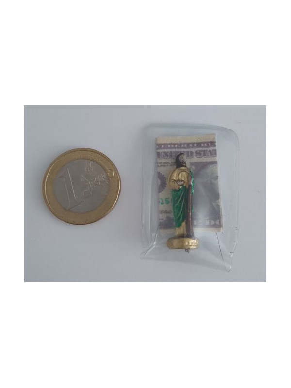 Eingekapseltes Amulett von Heiliger Judas Tadeo. Geldanfragen.