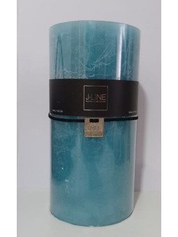 Hellblaue Kerze, 20x10cm.