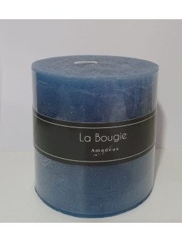 Blaue Kerze. 10x 10cm.