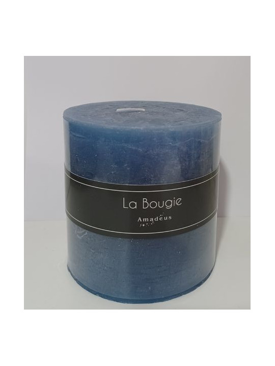 Blaue Kerze. 10x 10cm.
