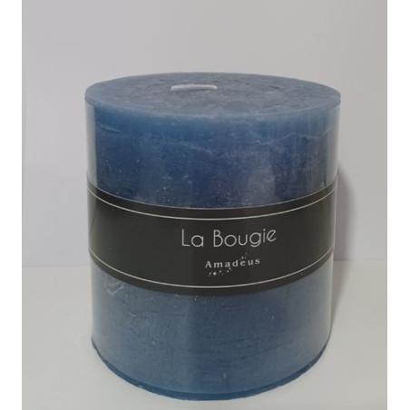 Blaue Kerze. 10x 10cm.