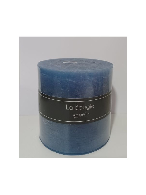 Blaue Kerze. 10x 10cm.