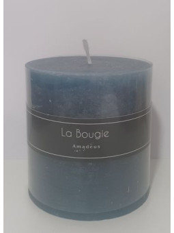 Blaugrüne Kerze. 10x10cm.