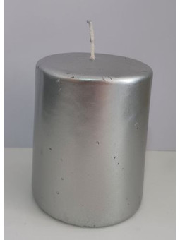 Silberne Kerze. 9x7cm.