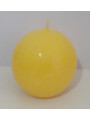 Mittelgroße gelbe Kugelkerze 7 cm.