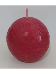 Mittelgroße Kugelkerze in Fuchsia, 7 cm.