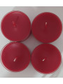 Packung mit 4 großen roten Teelichtkerzen. 5,5 cm