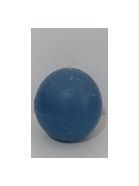 Große marineblaue Kugelkerze. 7,5 cm.
