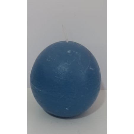 Große marineblaue Kugelkerze. 7,5 cm.