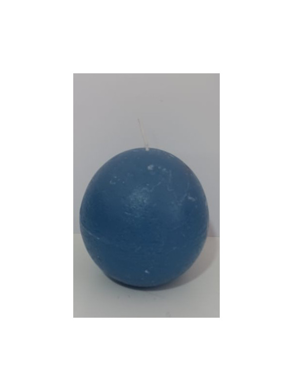 Große marineblaue Kugelkerze. 7,5 cm.