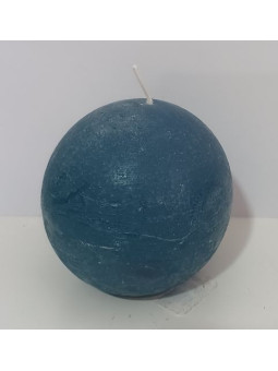 Große blaugrüne Kugelkerze. 7,5 cm.