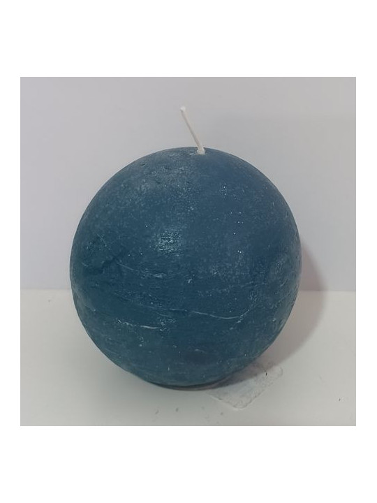 Große blaugrüne Kugelkerze. 7,5 cm.