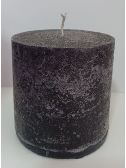 Schwarze Kerze 10x10cm.