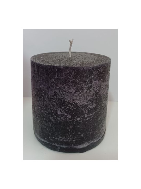 Schwarze Kerze 10x10cm.