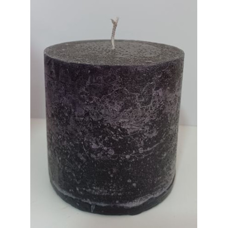 Schwarze Kerze 10x10cm.
