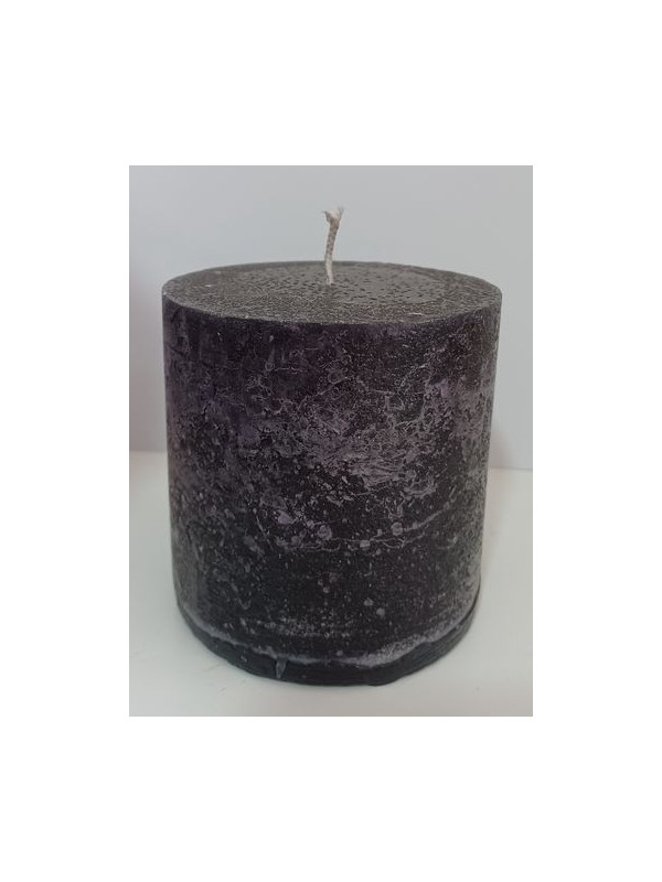 Schwarze Kerze 10x10cm.