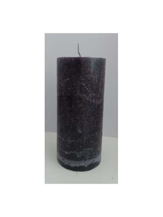 Schwarze Kerze 15x7cm.