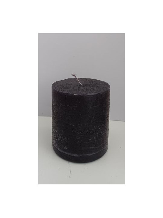Schwarze Kerze 7x7cm.