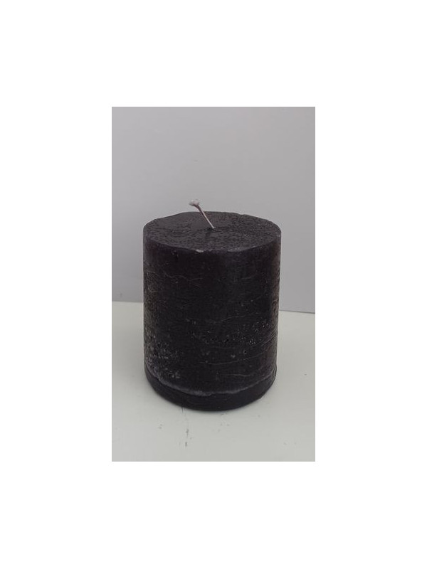 Schwarze Kerze 7x7cm.