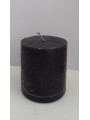 Schwarze Kerze 7x7cm.