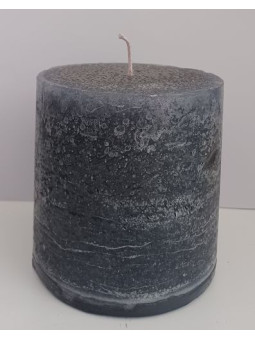 Graue Kerze 10x10cm.