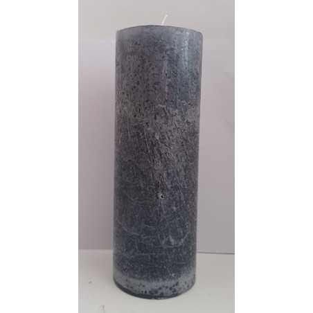Graue Kerze 20x7cm.