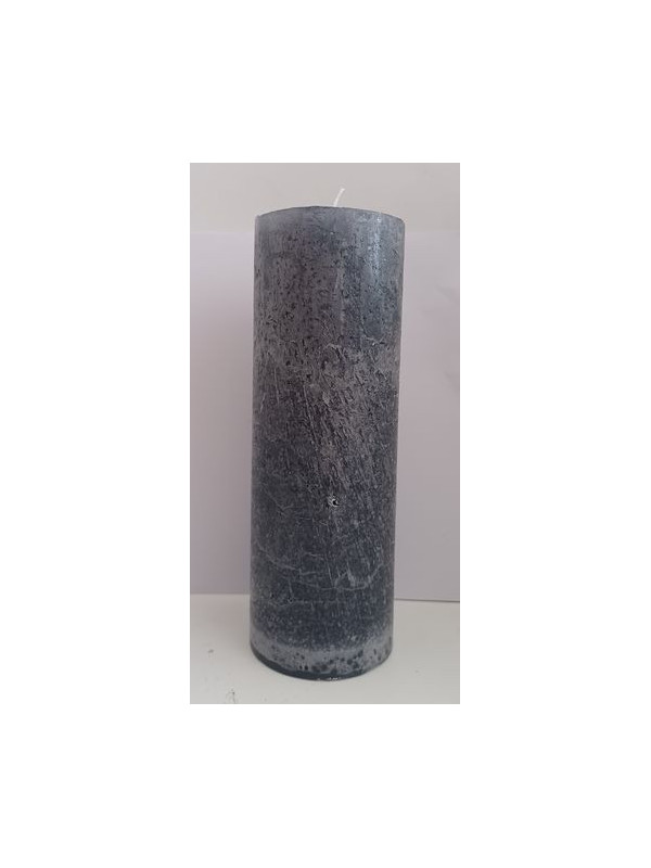 Graue Kerze 20x7cm.