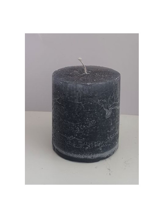 Graue Kerze 7x7cm.