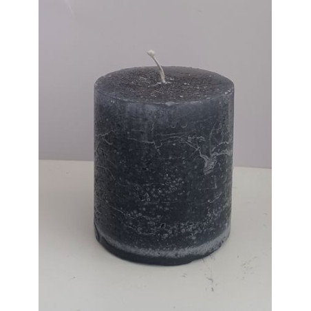 Graue Kerze 7x7cm.