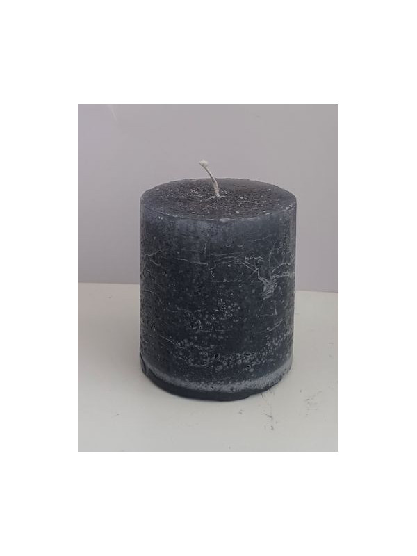 Graue Kerze 7x7cm.