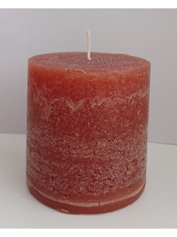 Braune Kerze. 10x10cm.