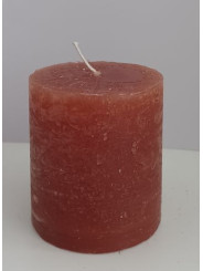 Braune Kerze 7x7cm.