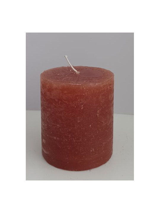 Braune Kerze 7x7cm.