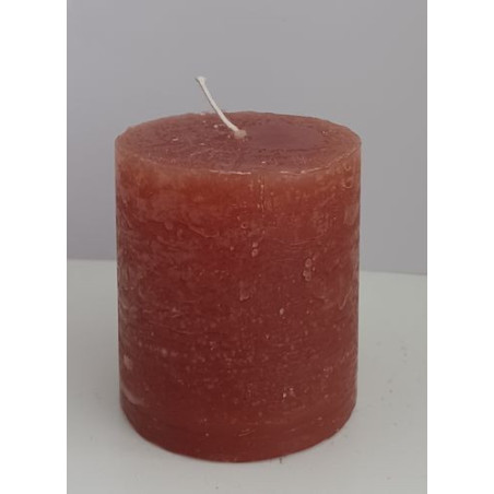 Braune Kerze 7x7cm.