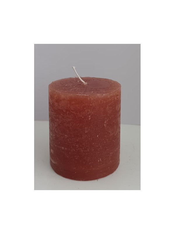 Braune Kerze 7x7cm.
