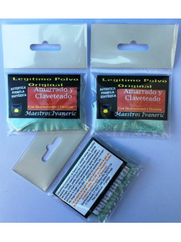 Gebundenes und genageltes Pulver, mit Anleitung und Gebet