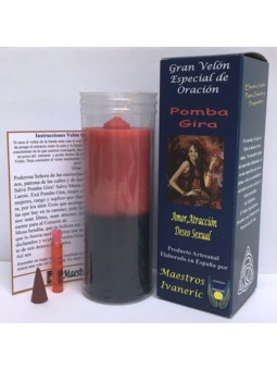 Kerze. Spezielles Ermächtigte  mit Pomba Gira Gebet. LiebeKerze.