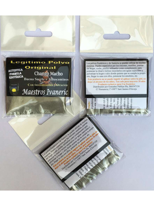 Chango Macho Pulver, Glücksbringer und Wegbereiter mit Anleitung und Gebet