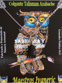 Eule Jet Mineral-Anhänger, ca 2,5cm