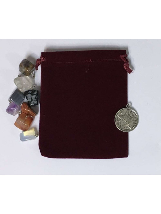 Amulett-Aufbewahrungsbeutel, Talismane Rot 10cm X 7cm