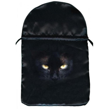Schwarze Katze Tarot-Tasche 15cm X 18cm