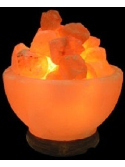 Handgemachte Salzlampe Schale mit Brocken, von 2 bis 4 kg