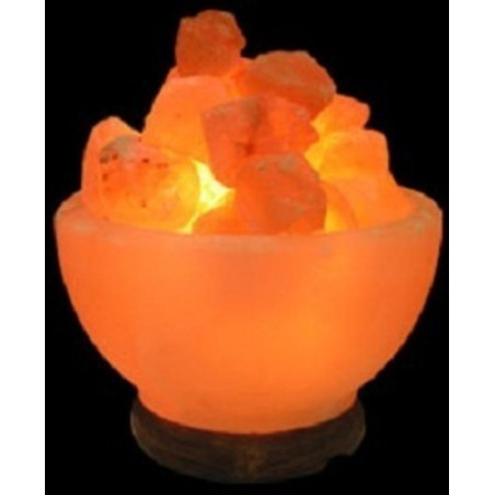 Handgemachte Salzlampe Schale mit Brocken, von 2 bis 4 kg