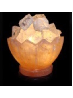 Handgemachte Salzlampe Zig Zag Salzschale mit Brocken, von 2 bis 4 Kg