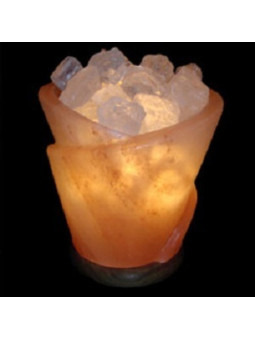 Handgemachte Salzlampe Rumal Schale mit Brocken, von 2 bis 4 Kg