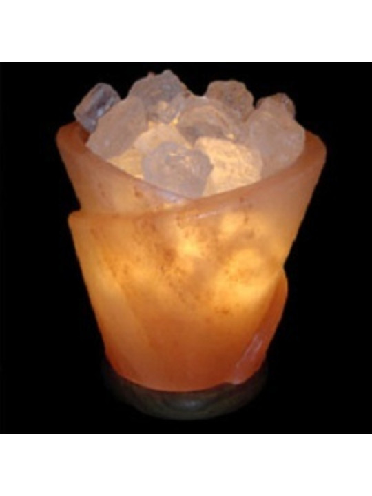 Handgemachte Salzlampe Rumal Schale mit Brocken, von 2 bis 4 Kg