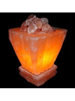 Handgemachte Salzlampe Große quadratische Schale, von 3 bis 5 kg