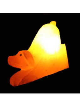 Handgemachte Hundesalzlampe 20x20 cm