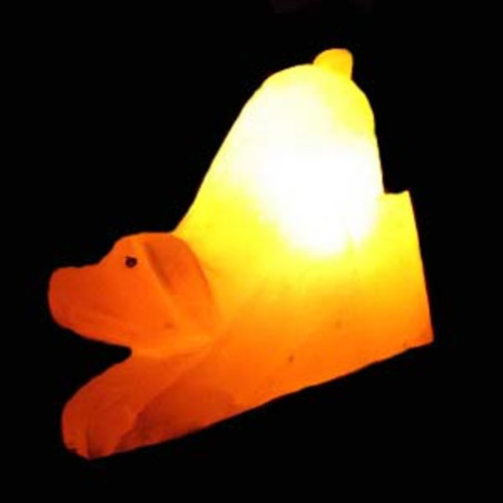 Handgemachte Hundesalzlampe 20x20 cm